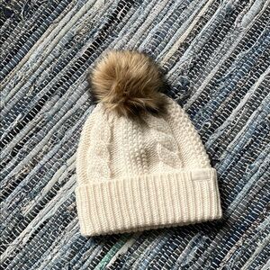 The North Face Cream Knit Beanie